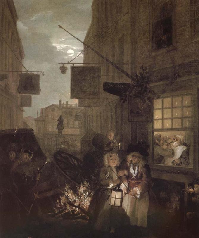 Four hours a day at night, William Hogarth